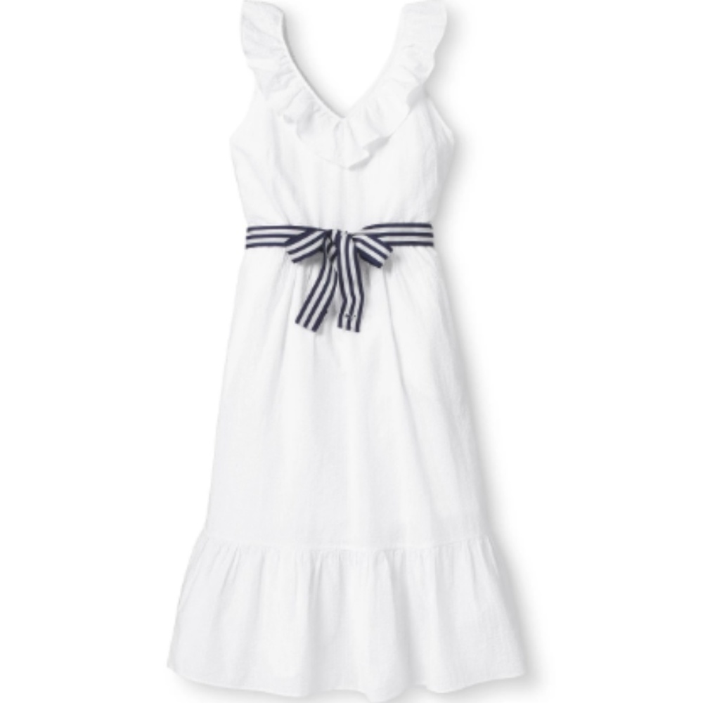 Vineyard Vines White Sleeveless V-Neck Dress